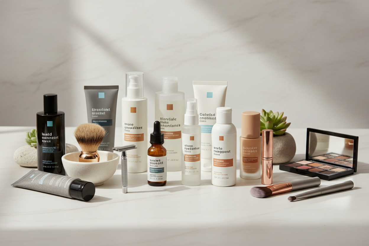 male and female beauty care